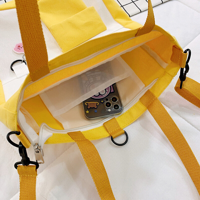 Damska torba na zakupy All-match serial animowany torebka składana ściereczka wielokrotnego użytku Shopper Harajuku stylowa torba z płótna dla ucznia Tote Bag