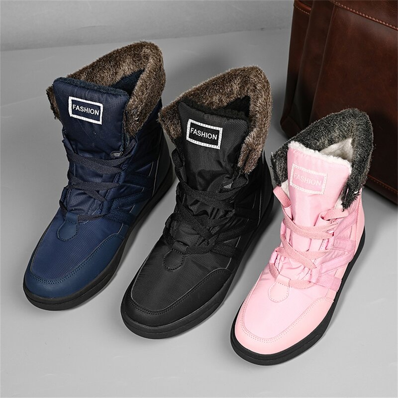 New winter outdoor high-top waterproof super thick men's and women's snow boots, cold and warm cotton boots, couple boots