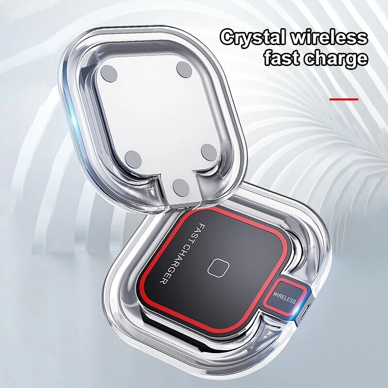 Crystal 10W Qi Wireless Charger Pad For 11Pro Max XS XR 7/8Plus Huawei P30Pro Fast Charging USB Phone Charger Dock For Xiaomi 9