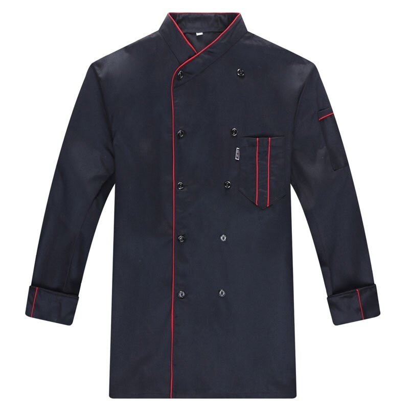 Мужская куртка шеф-повара с длинным рукавом, Рабочая Униформа для ресторанов и отелей, одежда для официантов, весна-лето