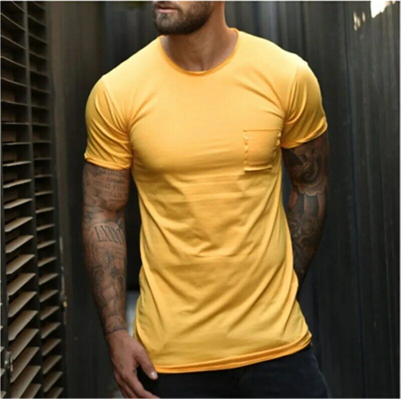 Camiseta masculina de manga curta, camiseta casual solta de verão 2021 para homens