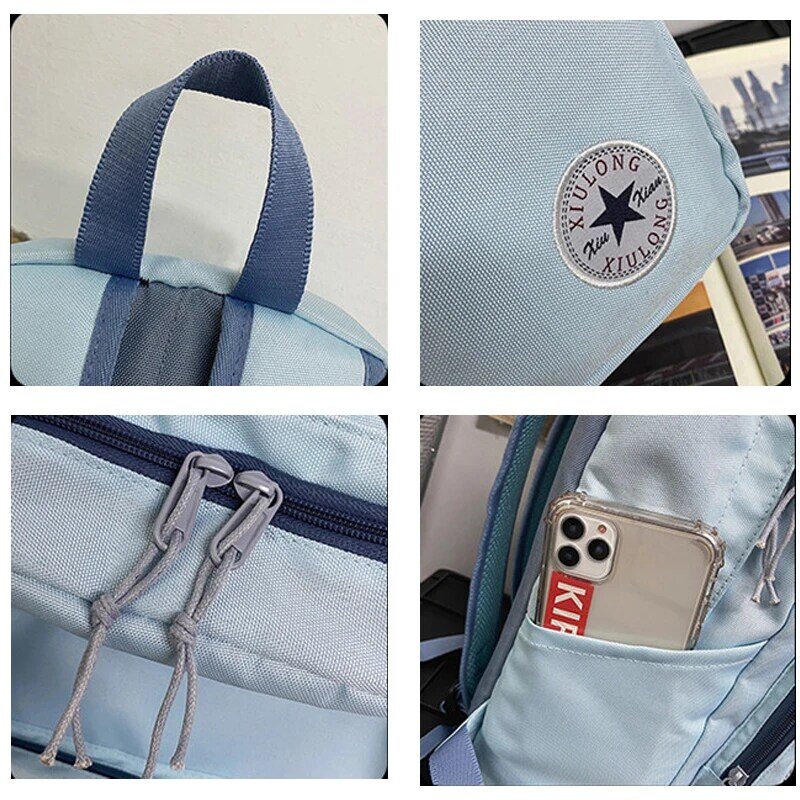 High Student School Bags for Teenage Girls Backpack Women Large Nylon Schoolbag Female Bookbag 2021