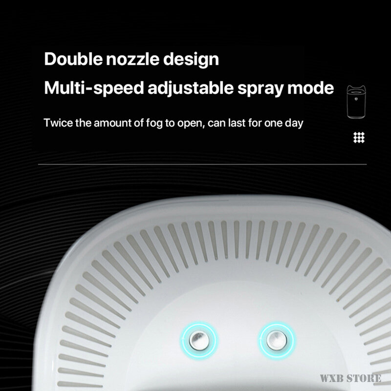 Humidificador de aire doméstico de 3000ML, doble boquilla, difusor de Aroma de niebla fría con luz LED colorida, ultrasónico, USB