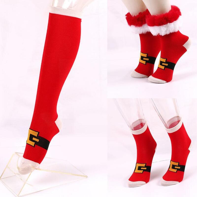 Natal dos desenhos animados meias meias de algodão em meias tubo decoração de natal presentes feliz natal decorações de natal em casa m8f2