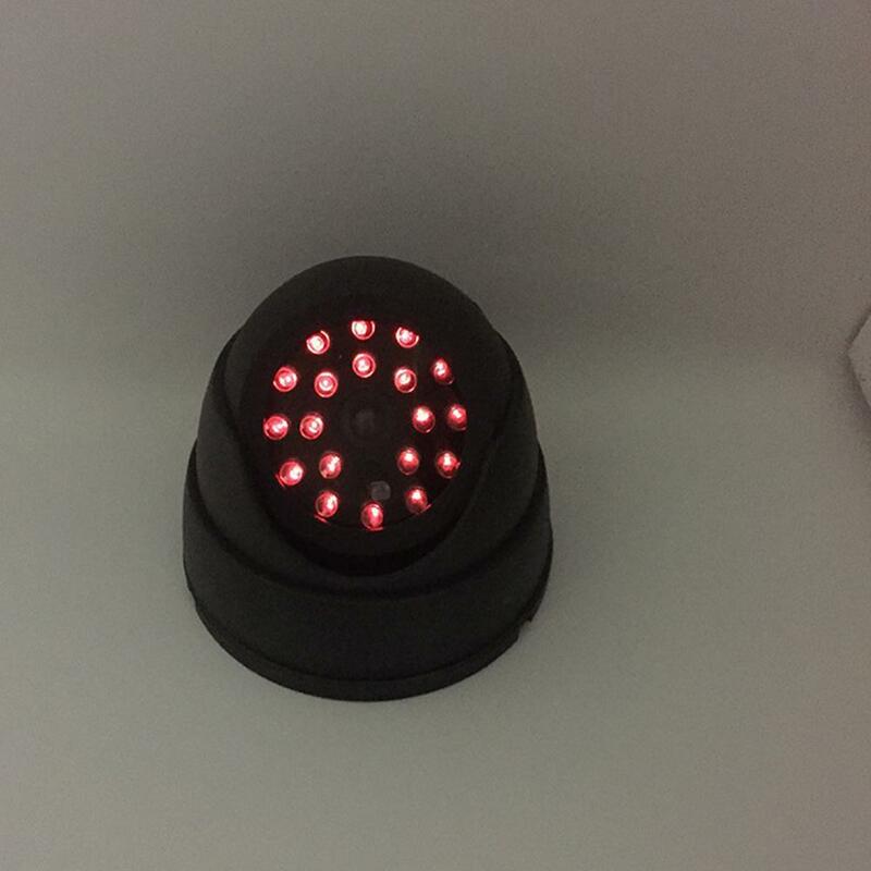 Luz LED falsa Cámara negro al aire libre falsa simulación Cámara simulada de vigilancia de la casa de seguridad Domo cámara Mini intermitente