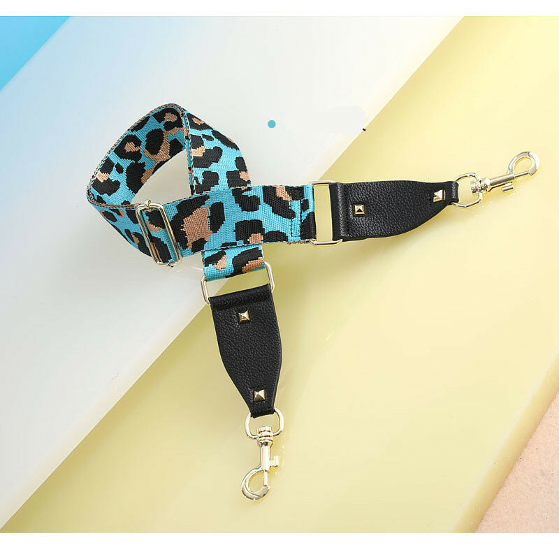 10 sztuk/partia kolorowe Leopard Print tkane szeroki pasek na ramię torebki regulowany dekompresji mody ramię krzyż pasy ciała