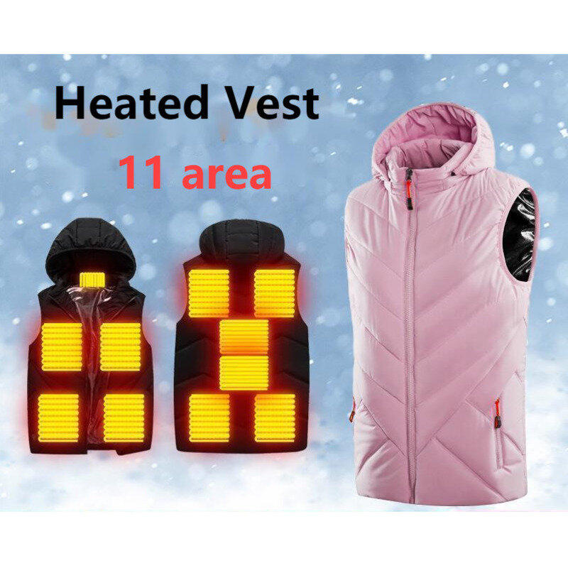 Novo inverno auto aquecimento colete para o homem de alta qualidade aquecida colete feminino jaqueta homem usb térmica colete aquecido para baixo jaqueta