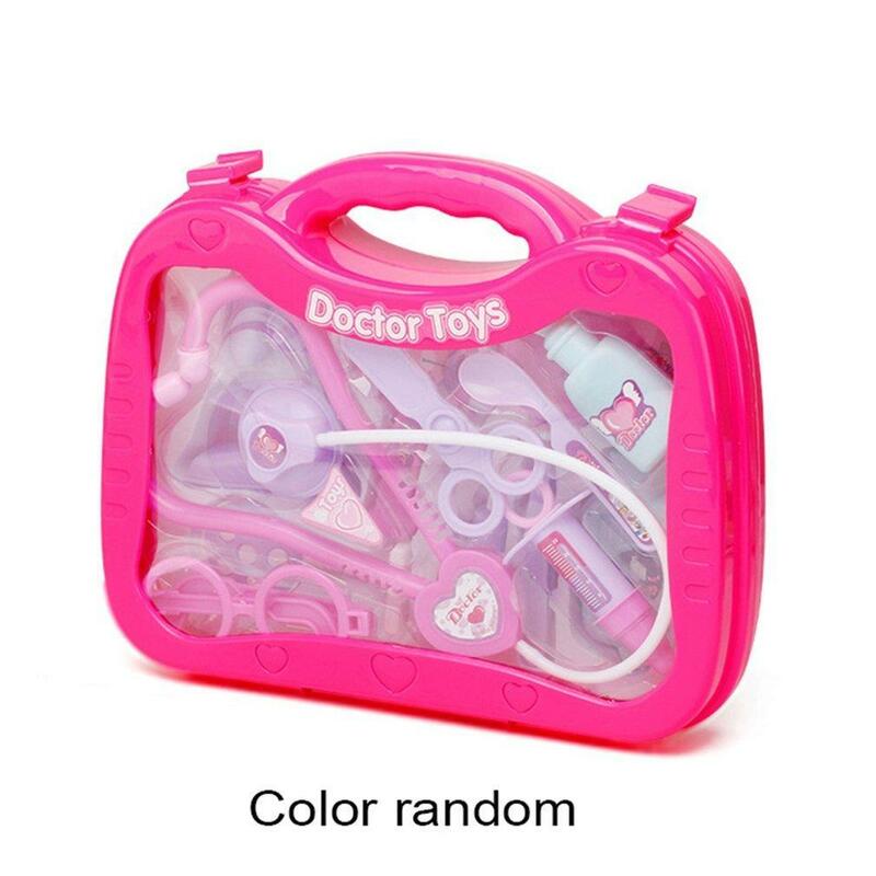 Enfants enfants jeu de rôle médecin infirmières jouet Kit médical avec étui de transport rigide valise Kit médical semblant jouer docteur jouet
