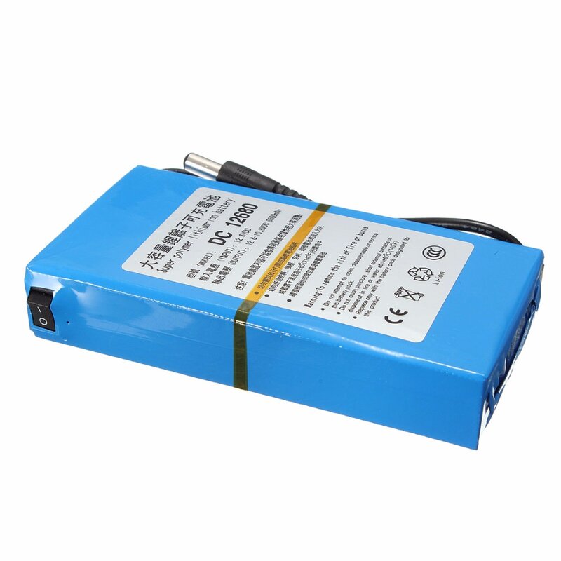 Bateria recarregável de alta capacidade recarregável de mahon do lítio de gtf 6800 carregador de energia da bateria ac ue / eua plugues para a câmera do cctv