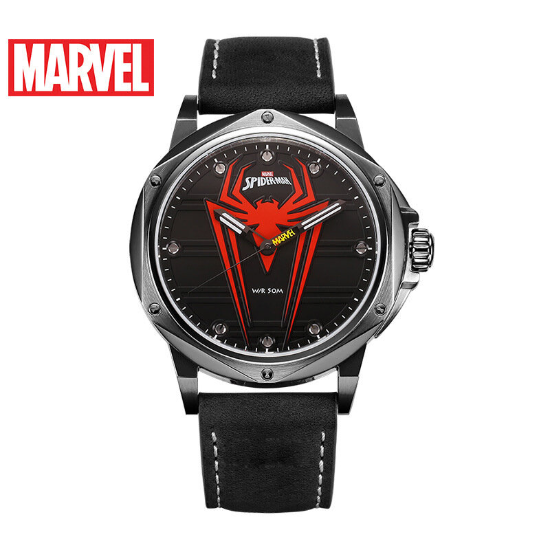 Мужские кварцевые часы с браслетом из мультфильма «Человек-паук»