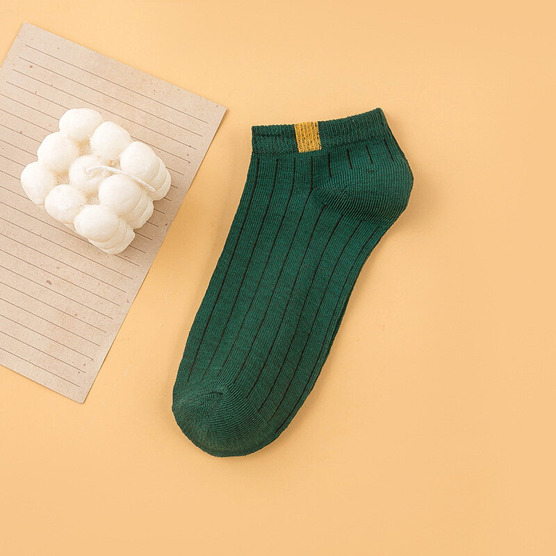 Calcetines deportivos transpirables para mujer, medias náuticas informales, cómodas, de algodón y poliéster, Color blanco, negro y verde