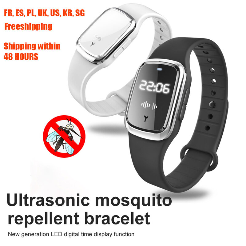 Bracelet anti-moustique extérieur à ultrasons Bracelet anti-moustique imperméable à l'eau