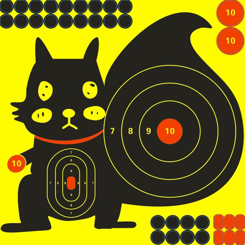 10 Buah Stiker Target Menembak 12 Inci Kertas Memerciki Bunga Stiker Perekat Reaktivitas Target Persediaan