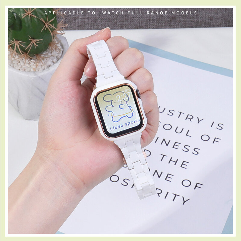 Correa para Apple Watch Series SE 7 6 5 432 para mujer, pulsera para Iwatch de 38, 40, 41, 42, 44 y 45mm, accesorios para reloj