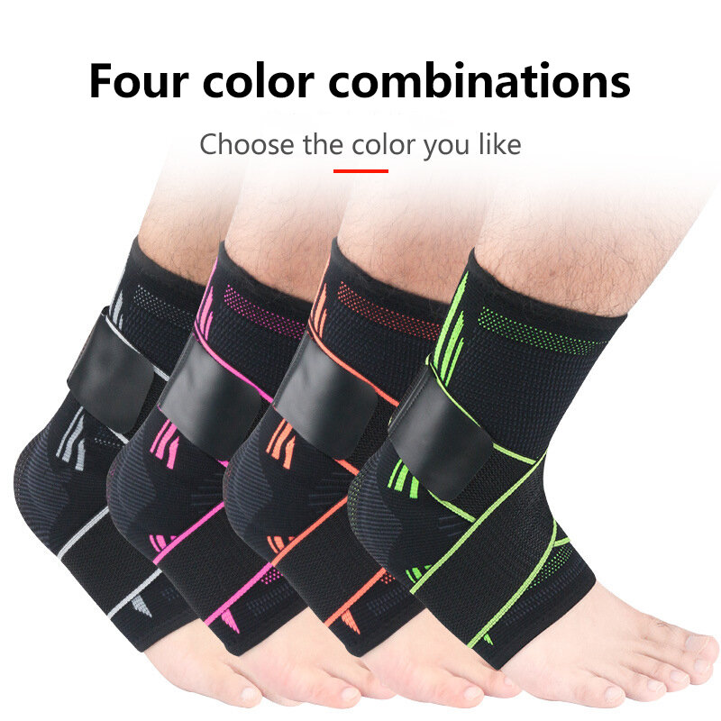 Neenca 1 pçs esportes tornozelo suporte protetor basquete ginásio de futebol fitness tornozelo cinta compressão cinta bandagem