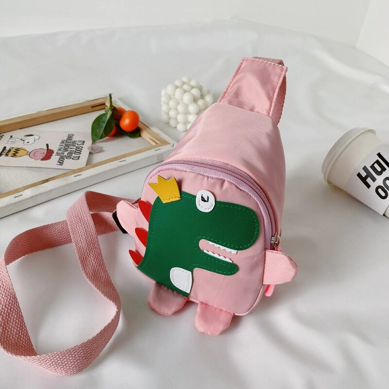 Cute Cartoon Toddler Baby Harness outdoor travel Backpack Children's bags unisex cross-body handsome dinosaur chest bag
