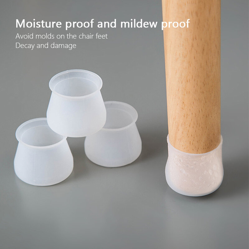 Cubierta protectora de PVC para patas de muebles, Protector de suelo para patas de mesa, antideslizante, 4/16 unidades