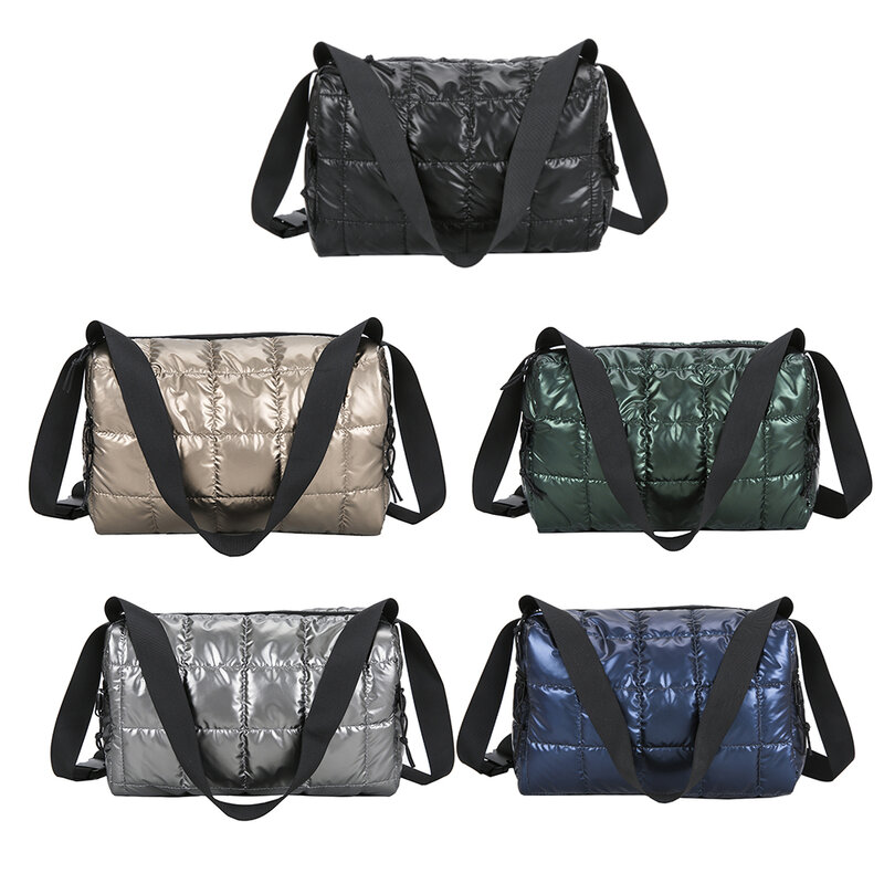 Women Nylon Shoulder Bag Design Space Padded Messenger Bag Solid Color Handbag Messenger Bags Fashionable Decor