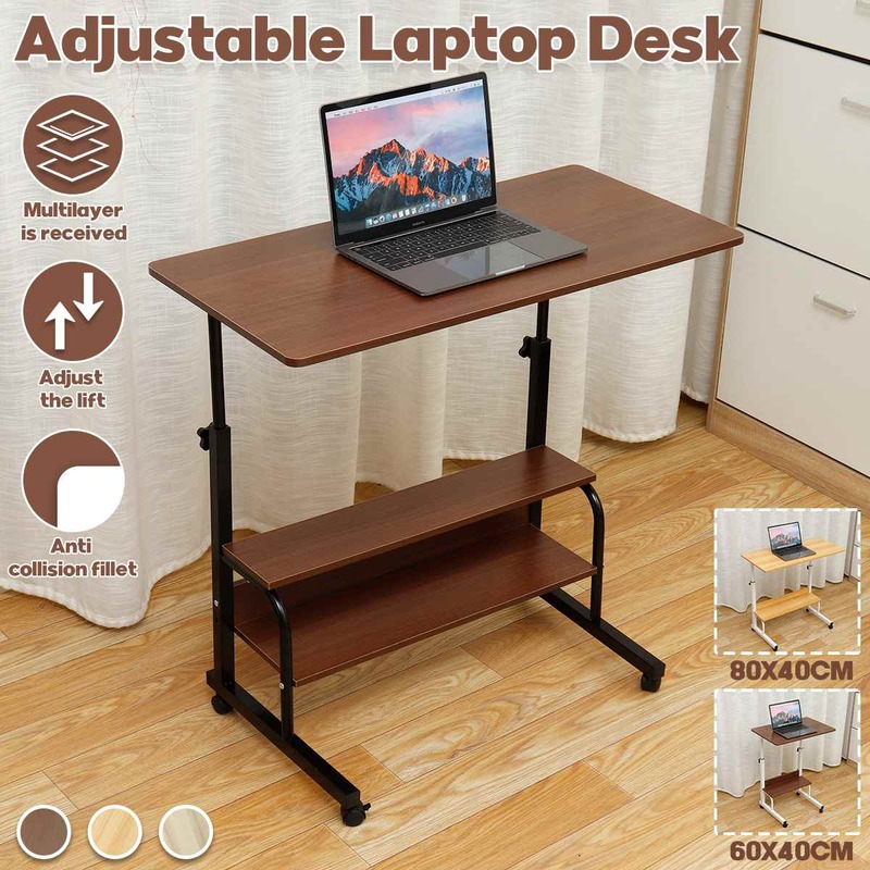 Upgrade stolik pod komputer regulowany przenośny Laptop biurko obróć Laptop blat stołu można podnieść stojące biurko 80x40cm Dropshipping