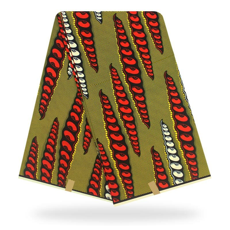 Cera real africana 100% poliéster 6 quintal ancara cera impressa tecido moda nigéria tecido de cera costura vestido material