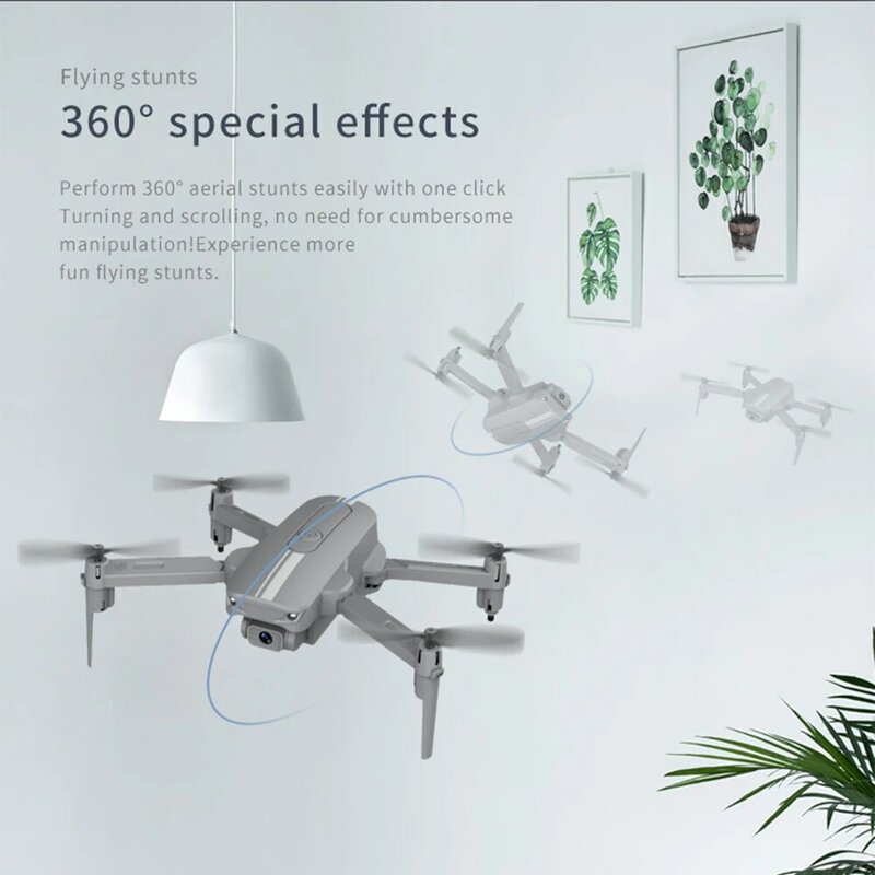 2022 Baru S17 Drone Mini 4K Profesional HD Kamera Tanpa Sikat Motor Satu Tombol Kembali RC Helikopter Drone Dapat Dilipat untuk Mainan Anak Laki-laki