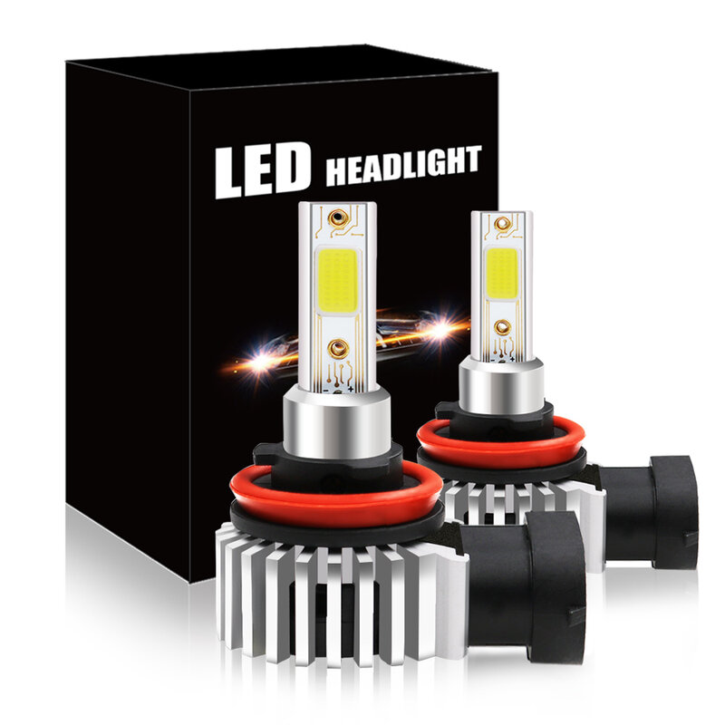 2 pezzi 60W 12000LM lampadine per fari a LED per auto H11 9006 HB4 9005 HB3 H4 H7 H8 H9 H1 Mini Kit faro 4300K 6000K fendinebbia
