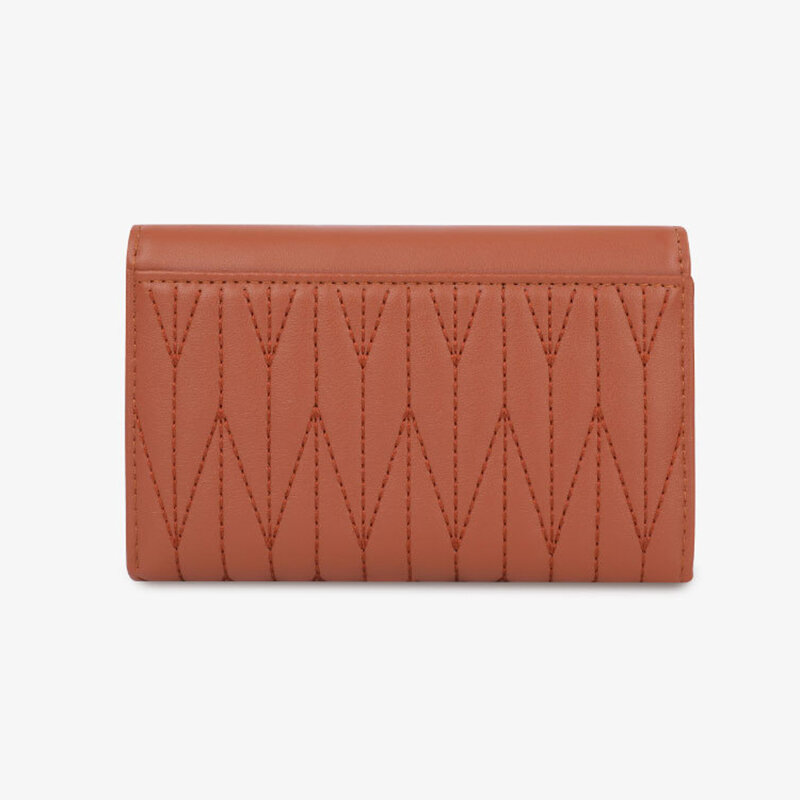 Nowe zdobienie portfel nici dla kobiet prosty mały zamek moneta torebka wykonana ze skóry panie posiadacz karty portfel s