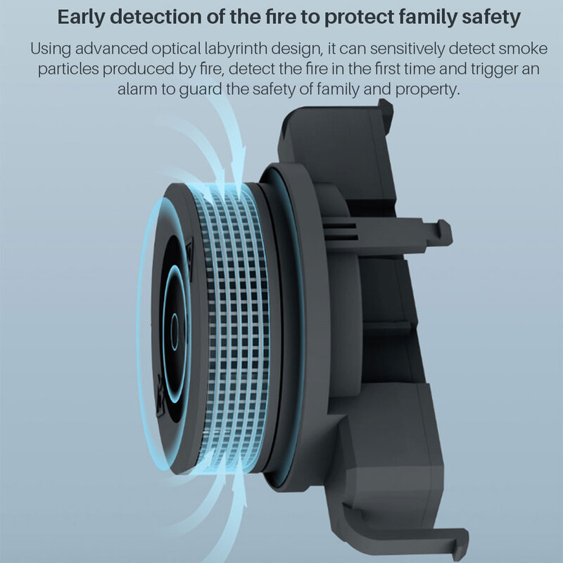 Xiaomi mijia honeywell alarme de incêndio detector de fumaça sensor sonoro visual alarme notice trabalho com mi casa app por telefone