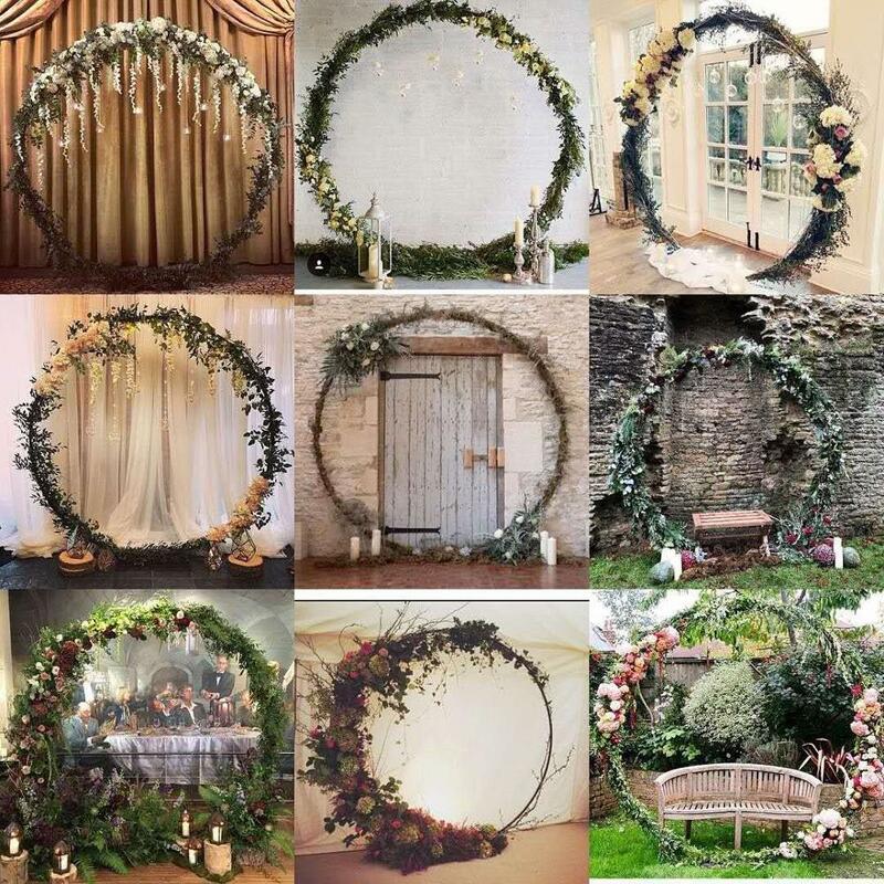 6 piedi 8 piedi 2.5m grande cerchio matrimonio compleanno arco decorazione sfondo puntelli battuti singolo arco porta fiori cremagliera prato esterno