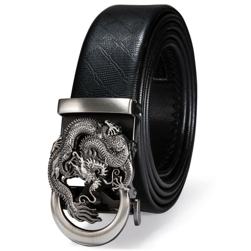 Cinturón de cuero genuino de lujo para hombre, cinturón con hebilla de diseñador de moda, cinturón de trinquete automático, correa negra para Vaqueros, nuevo, 2020