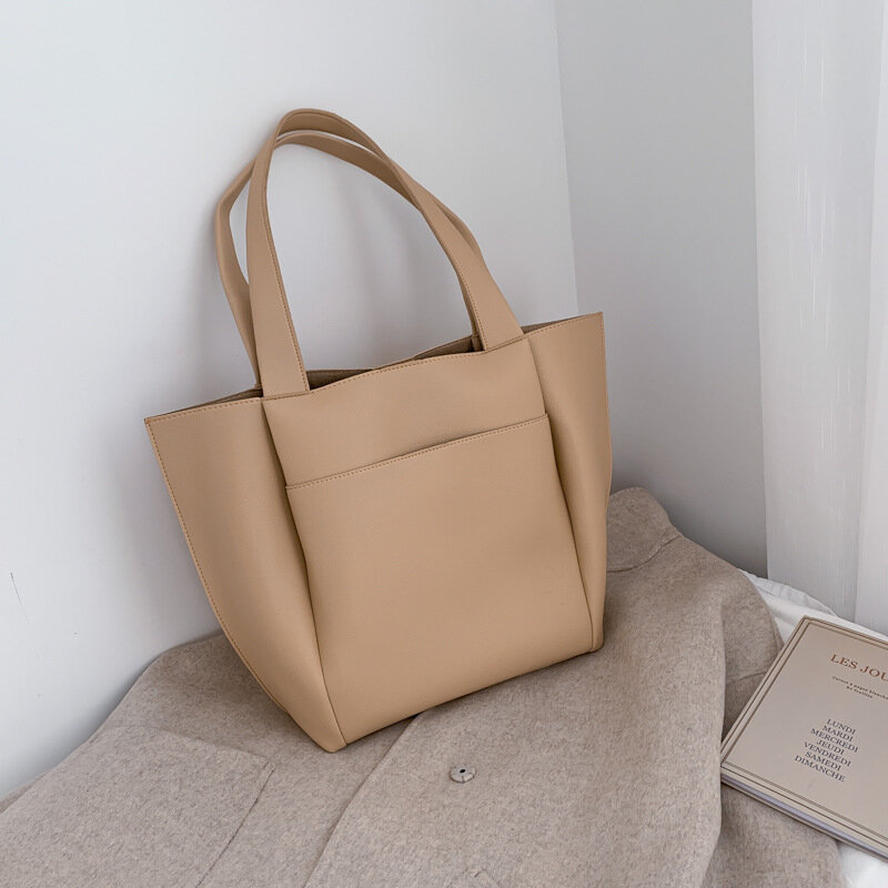 Новая стильная сумка через плечо, Модная Портативная Сумка-тоут, женская сумка большой вместимости
