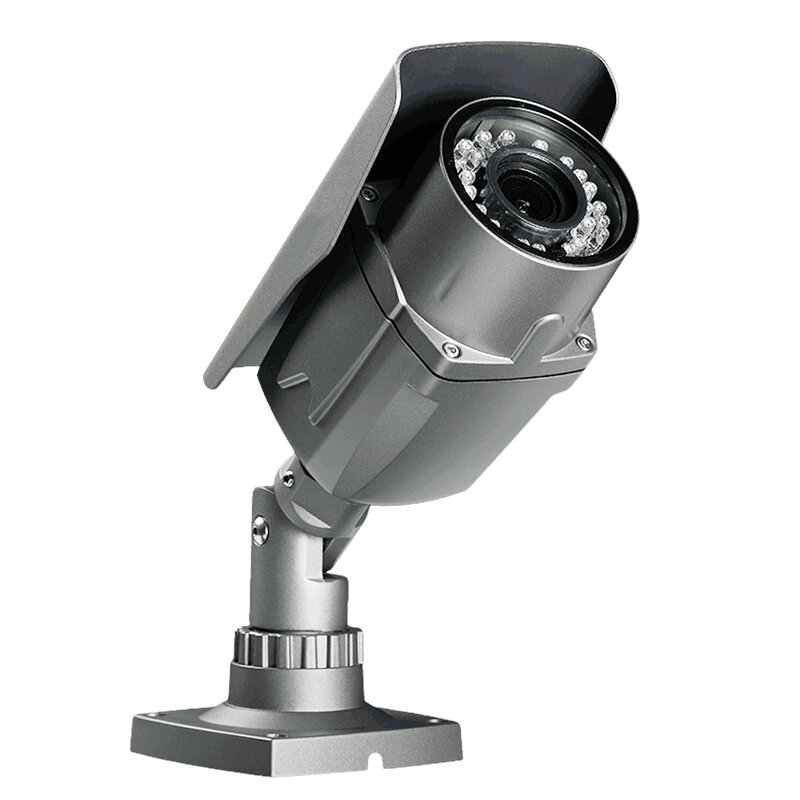 Cámara de vigilancia con Zoom automático, lente Varifocal Cámara CCTV AHD, infrarroja, para exteriores, Super 4MP, color gris