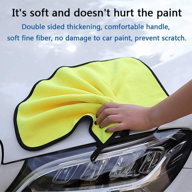 [โรงงานขายตรง] Super Soft Wash Car Care ผ้าขนหนูแห้งผ้าทำความสะอาดผ้าสีความคงทน no Shedding
