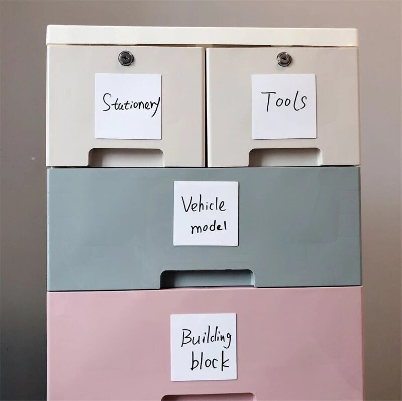 Dry Wipe Sticky Notes Pad, Removable Reusable Labels Sticker for Storage Bins  Dropship