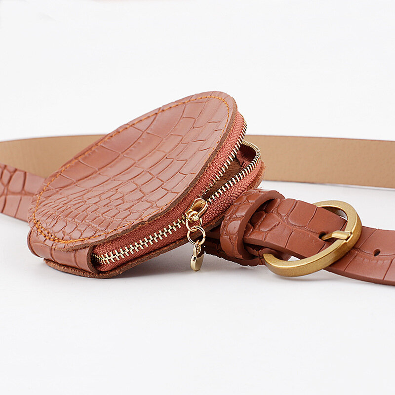 JEANPAUL-cinturón con hebilla de Pin circular para mujer, hebilla dorada lateral, para Vaqueros, envío gratis