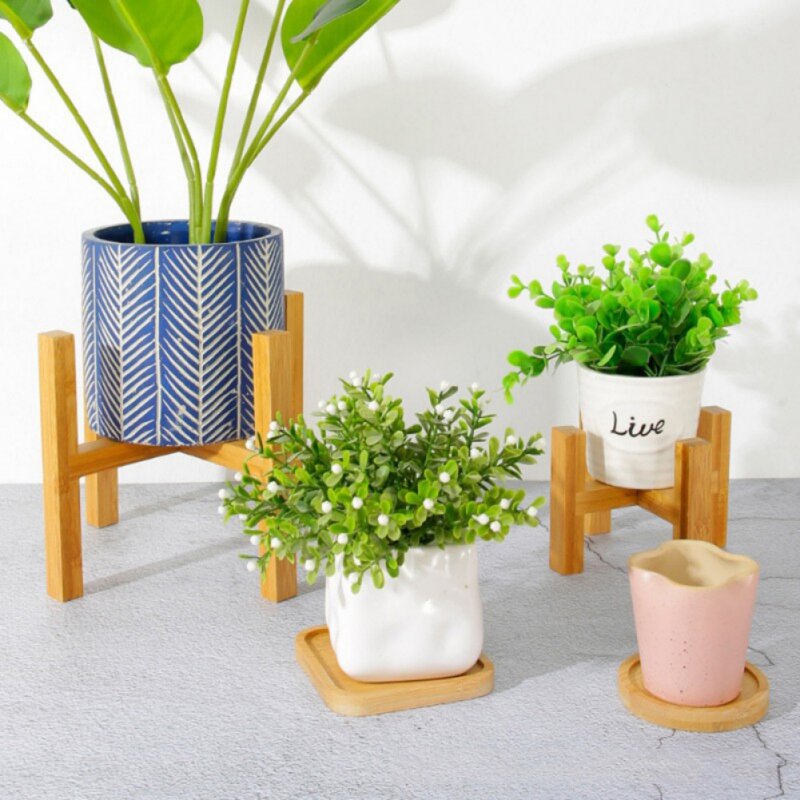 Furniture New Plant Shelves bonsai Wooden Plant Stand Flower Display Wood Shelf Storage Rack