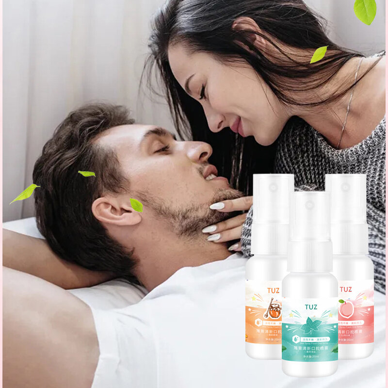 Spray oral de longa duração com 3 sabores, frasco de spray de respiração oral portátil