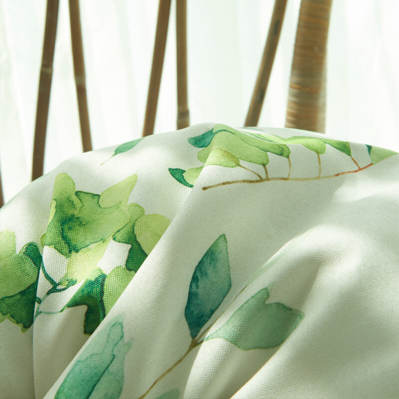 2個緑色植物印刷屋外防水スロー枕カバー装飾ガーデンクッションパティオテントバルコニー枕45*45センチメートル