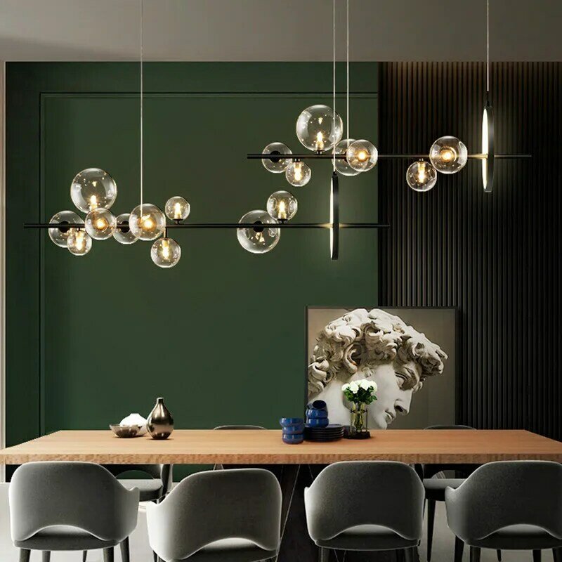 Moderne LED Anhänger lichter Glas Bälle für esszimmer lichter Nordic Anhänger Lampe Dekoration Hause Innen hängen lichter