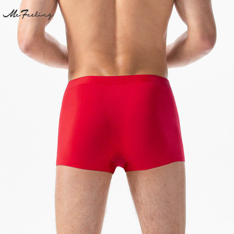 【mefeeling Brand】 Men’s Boxer Shorts Underpants Stretch Modal Antibacterial Fabric Individual Packing Traceless Breathable