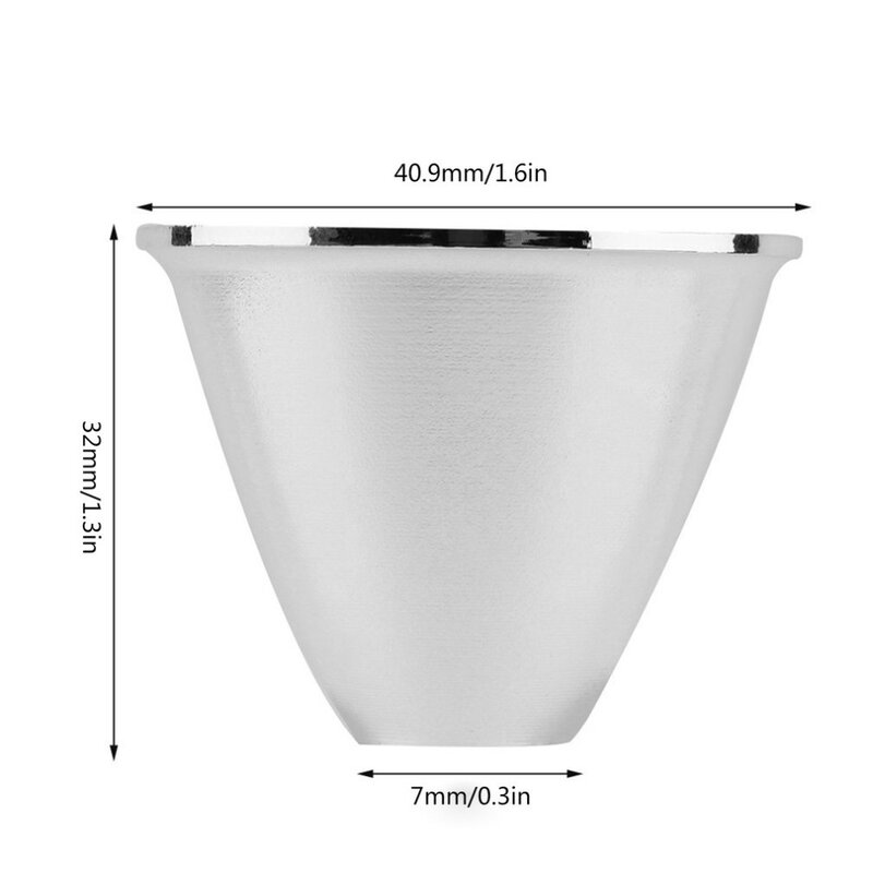 Сменный отражатель Cup Lamp Shades алюминиевый серебристый для C8 XM-L светодиодный фонарь-вспышка DIY лампа-светильник легко устанавливается без инс...