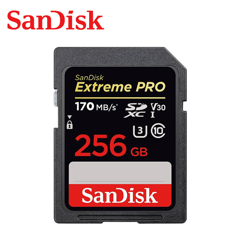 SanDisk 메모리 카드 Extreme Pro SDHC/SDXC SD 카드 256GB 128GB 64GB 32GB C10 U3 V30 UHS-I cartao de memoria 플래시 카드 (카메라 용)