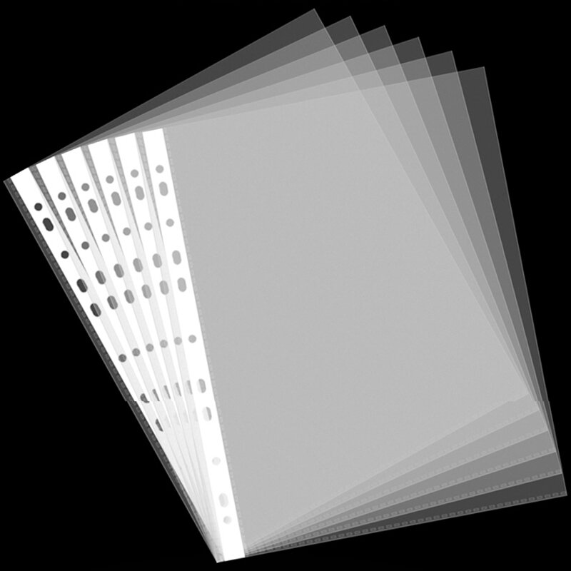 A5 pliki A4 przezroczysty arkusz przezroczyste luźne-leaf shape aktówka luźny liść wstaw plik biurowy torba A6 B5 файлы