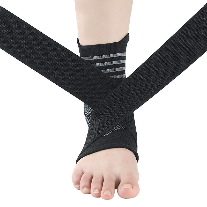Luva de tornozelo de náilon homens mulher esportes compressão pé torcido ligamento do pé bandagem tornozelos cinta correndo perna mangas