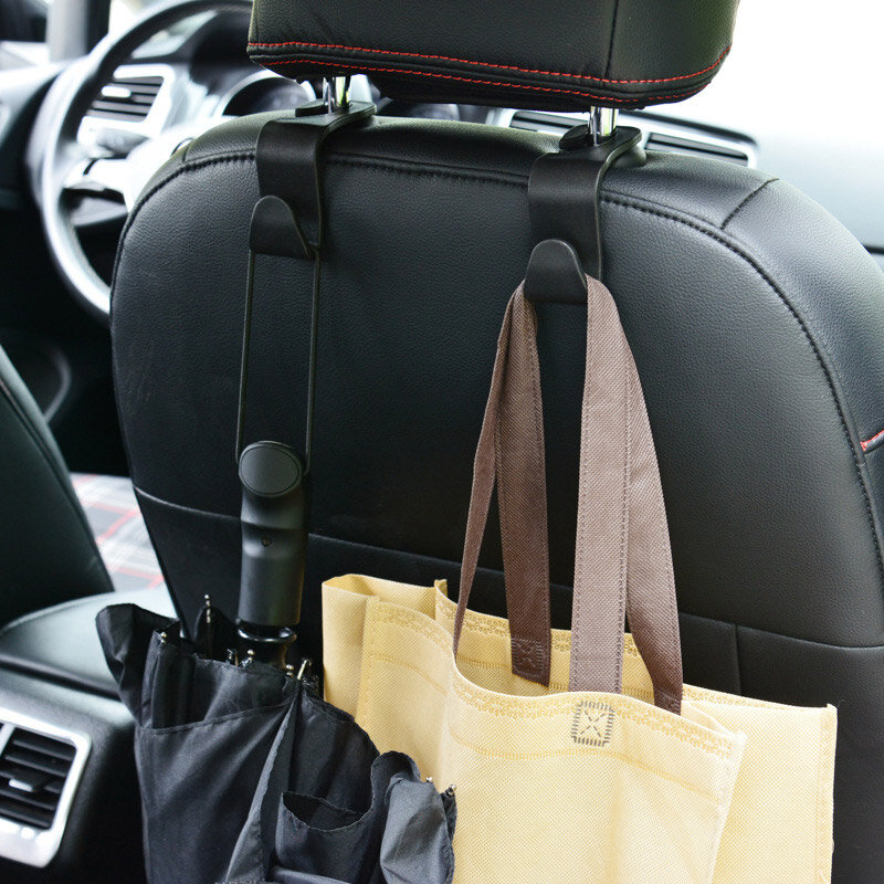 Multifunction Car Seat Back Hooks Hanger Headrest Storage Hook Storage Car Bag Auto Coat Hanger Car Stuff