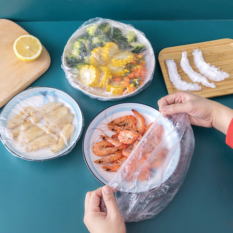 Voedsel Wraps Herbruikbare Zelfklevende Plastic Wrap Cover Huishoudelijke Koelkast Restjes Kom Cover Plaat Wegwerp Verzegelde