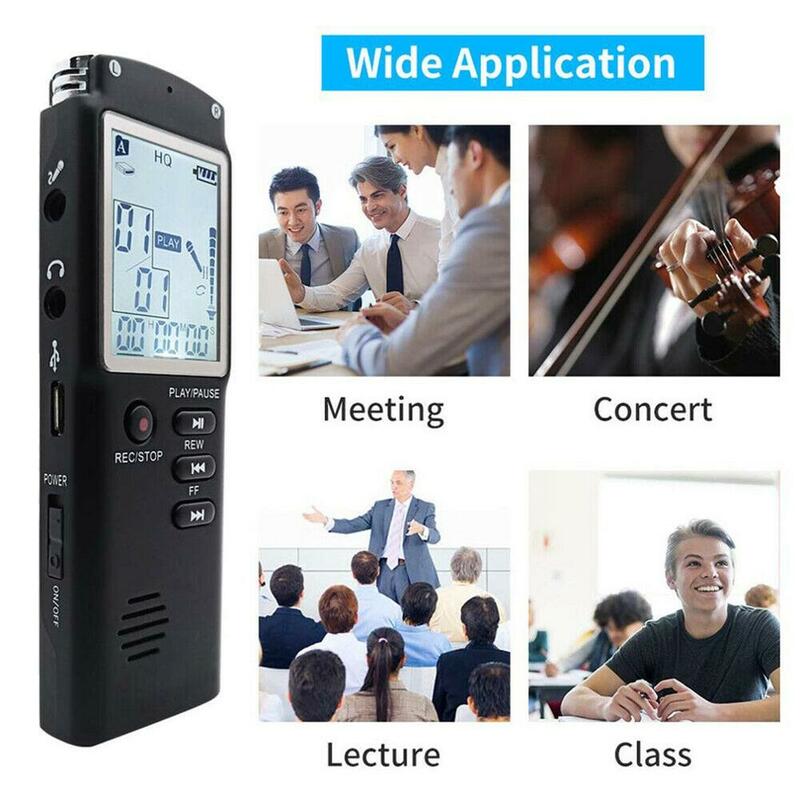 8GB/16GB/32GB Voice Recorder USB Professional 96 Hours Dictaphone Digital Audio Voice Recorder with WAV,MP3 Player T60 1536 Kbps