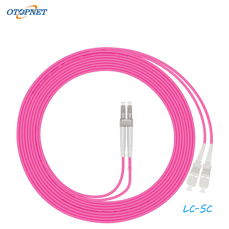 10Pcs LCUPC TO SCUPC OM4 DX ไฟเบอร์2.0มม.จัมเปอร์จัมเปอร์ Multi-Mode สาย Optical