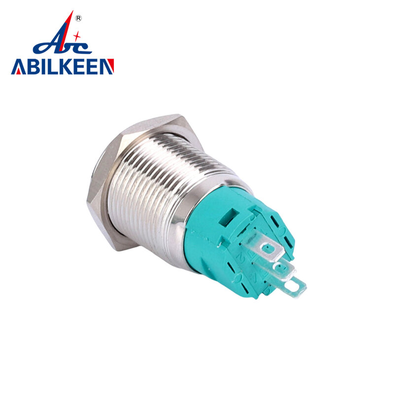 Abilkenn 16 19 22ミリメートル金属プッシュボタンスイッチラッチスイッチ制御回路のスイッチは、光