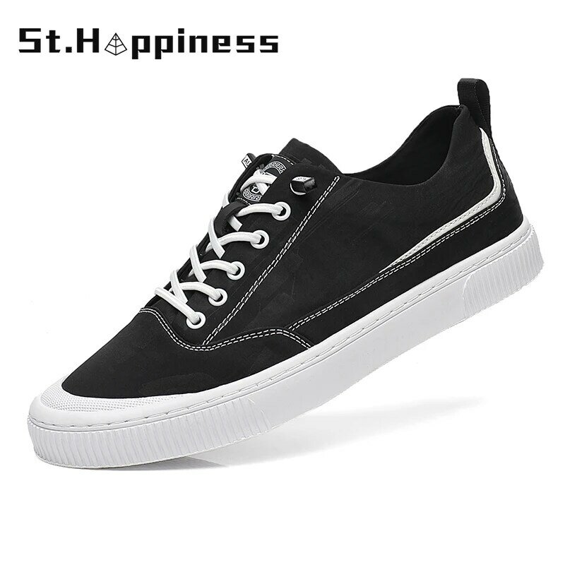 2021 New Summer Men Leather Board Shoes Luxury Brand Casual Sport Sneakers Fashion Outdoor Lightweight Walking Shoes Big Size 47
